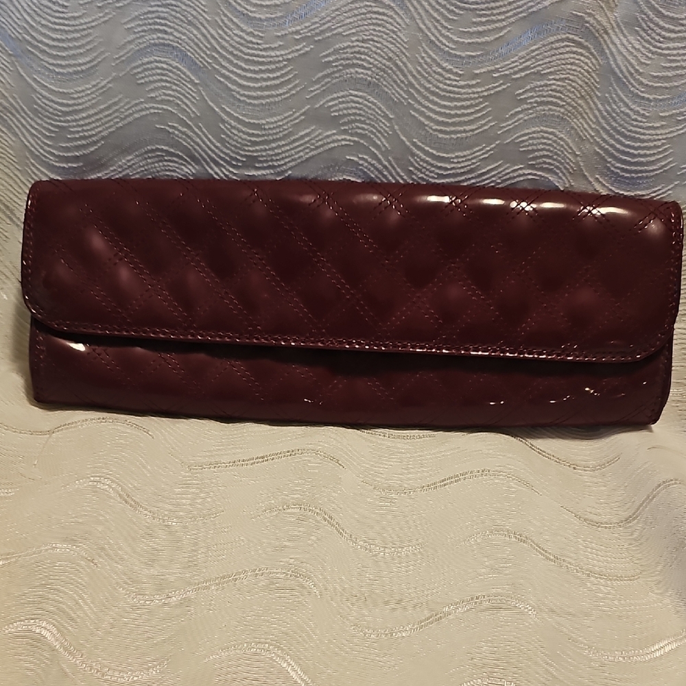 GAP Quilted Burgundy Clutch
